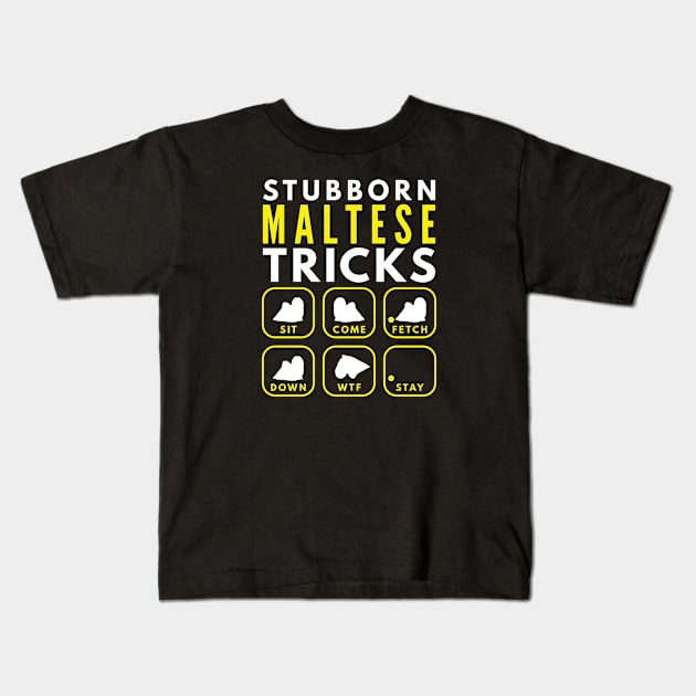 Stubborn Maltese Tricks - Dog Training Kids T-Shirt by DoggyStyles